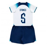 England John Stones #5 Hjemme Trøje Børn VM 2022 Kortærmet (+ Korte bukser)